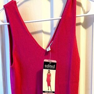 Edited Hot Pink Tank Dress- Small